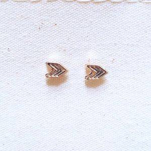 Rose gold arrow studs